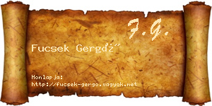 Fucsek Gergő névjegykártya